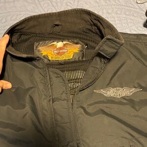 Harley-Davidson Men's Black Windbreaker Jacket